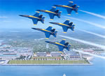 "Angels Over Annapolis" - Sam Lyons - F-18 Blue Angels Aviation Art